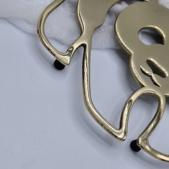 Mid Century Brass WWF Panda Logo Trivet, Vintage Panda Hanging WWF panda decor - Picture 6 of 10